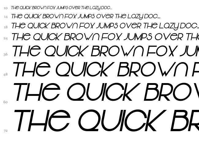 Vonique 64 font waterfall